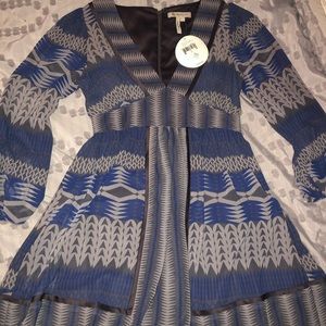 BCBG chiffon tea length dress, size 4